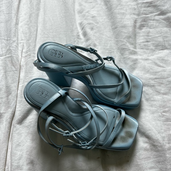 Gianni Bini Women's Light Blue Strappy Heels - Picture 1 of 5
